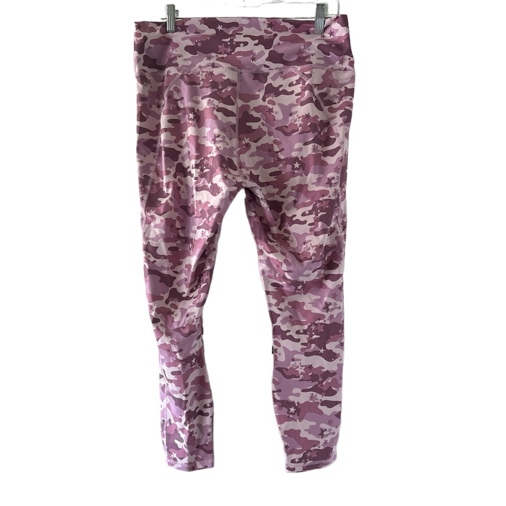 Fabletics Powerhold Purple Star Camo Leggings XXL